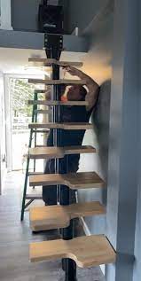 Arke Karina Black Modular Staircase Kit K33023 The Home Depot Modular Staircase Staircase Kits Tiny House Loft