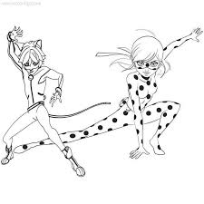 You can also furnish details when the kids gets engrossed. Miraculous Ladybug Coloring Pages Best Friend Cat Noir Xcolorings Com