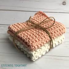 Cute free crochet set for the bathroom with hexagon motif. Crochet Washcloth Softest Crochet Baby Washcloth