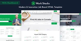 Work Stocks Job Board Html Template In 2020 Job Board Job Portal Website Job Portal