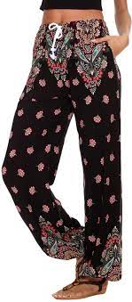 There are many different options to style those types of pants, and they can be approached differently when drafting. Amazon Com Urban Coco Women S Floral Print Boho Yoga Pants Harem Pants Jogger Pants Clothing