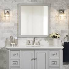 Scott Living Wrightsville 28 In Light Gray Rectangular Bathroom Mirror At Lowes Com Rectangular Bathroom Mirror Bathroom Mirror Wrightsville