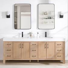 Double Sink Bath Vanity In Fir Wood