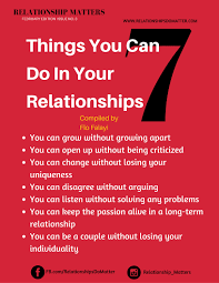 You know that old saying where communication is key? 7 Things You Can Do In Your Relationship Relationships Do Matter