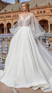 Off Shoulder Bishop Sleeve Wedding Dress Ricca Sposa 2020 Wedding Dresses Dell Amor Couture Bridal Collection Wedding Inspirasi Jasmine Wedding Dress Sheer Wedding Dress Wedding Dresses