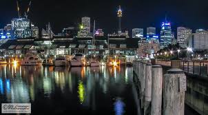 Harbour Night Lights In Sydney Australia Pano 3 Australia City Hotel Cityscape
