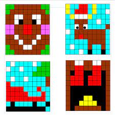 Voici donc 12 modèles de pixel art hivernaux pour amuser vos enfants en cette belle saison : Pixel Art Noel Facile