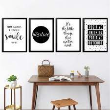 Inspirational Quote Wall Art Canvas Poster Black White Print Modern Home Decor Inspirational Quotes Wall Art Wall Art Quotes Modern Canvas Art