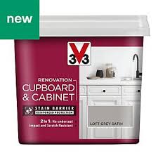Their range of laminate kitchen worktops are hardwearing and easy to maintain. V33 Renovation Loft Grey Satin Cupboard Cabinet Paint 750ml Painting Cabinets Staining Cabinets Kitchen Cupboards Paint