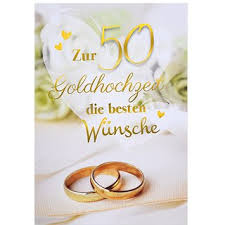 Hochzeitstag und wird nicht von vielen ehepaaren erreicht. A4 Xxl Grusskarte Goldhochzeit Goldene Ringe Herzen