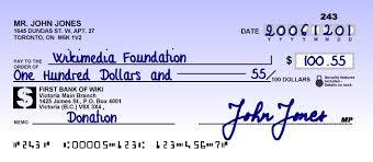 This sample receipt from stripe shows some key differences between a receipt and an invoice. Cheque Wikipedia