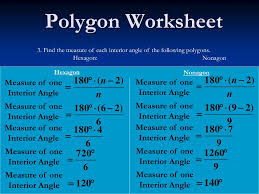 Sum of interior angles of a polygon. Ppt Polygon Worksheet Powerpoint Presentation Free Download Id 1010527
