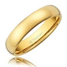 Robot Check Titanium Wedding Band Gold Plated Wedding Band Titanium Rings For Men