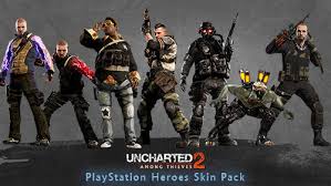 Once you've unlocked a character skin for anyone other than drake (you can't use any variation of drake for this), simply go to the bonus menu . No Playstation Heroes Skin Pack For Uncharted 3 Junkie Monkeys