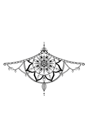 Mandala Sternum Temporary Tattoo Tattoos Neck Tattoo Sternum Tattoo