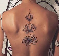 Lotus Flowers Spine Tattoo Tattoos Flower Tattoo Back Tattoos For Women