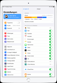Verwalten Der Apple Id Und Der Icloud Einstellungen Auf Dem Ipad Apple Support