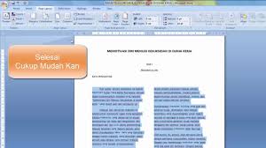 Cara Membuat 2 Kolom Tulisan Di Microsoft Word Youtube