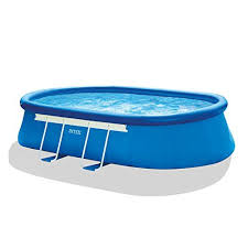 Intex 18ft X 10ft X 42in Oval Frame Pool Set With Filter Pump Ladder Ground Cloth Pool Cover Portable Pools Best Above Ground Pool Easy Set Pools