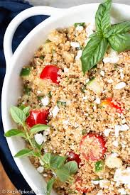 Stir together chickpeas, zucchini, squash, bell pepper, oil, oregano, and remaining 1 teaspoon salt. Fresh Herb And Vegetable Couscous Salad Recipe Sugar Spices Life