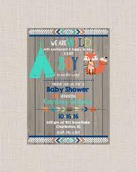 Tribal Baby Shower Invitation Aztec Baby Shower Invitation Boho Baby Shower Invitation Fox Invi Fox Baby Shower Tribal Baby Shower Baby Shower Invitations
