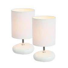 Simple Designs Stonies Small Stone Look Table Bedside Lamp 2 Pack Set Walmart Com Lamp Lamp Sets Table Lamp
