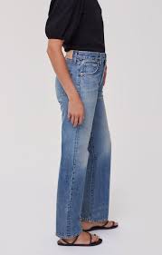 emery long mid rise relaxed straight in swedish blue