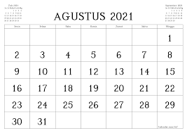 Calendar for august 2021 (united states) printing help page for better print results. Kalender Dan Agenda Untuk Pencetakan Agustus 2021 A4 A3 Ke Pdf Dan Png 7calendar