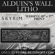 Alduin S Wall Litho From The Elder Scrolls V Skyrim