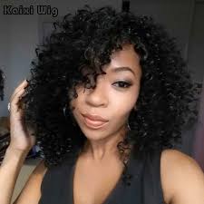 Curly short hair can look. Short Kinky Curly Hairstyles Black Afro Curly Wig African American Short Wigs For Black Women Perrque Synthetic Women Hair Wigs Wig Cap Wig Wigs For Fancy Dresswig Cut Aliexpress