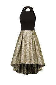 Black And Gold High Low Dress Dapper Day Outfits Black And Gold Outfit Dresses