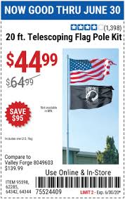 Large selection · fast shipping · easy returns One Stop Gardens 20 Ft Telescoping Flag Pole Kit For 44 99 Harbor Freight Coupons
