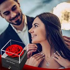 Scatola Di Rosa Eterna Rosa Stabilizzata Vera In Scatola