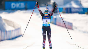 1m74cm (5'8) this blonde austrian biathlete made her olympic debut this year in sochi competing in the sprint,, pursuit and individual events. Lisa Theresa Hauser Captures Ibu World Championships Mass Start Gold Medal International Biathlon Union Ibu International Biathlon Union Ibu