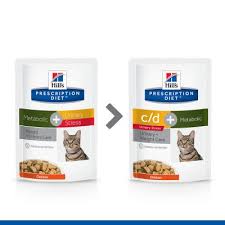 Exclusively feed the recommended prescription diet dry food, canned food and treats. Hill S Prescription Diet Feline C D Urinary Stress Metabolic Chicken Zooplus Co Uk