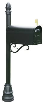 Check spelling or type a new query. Mamb St John Aluminum Mailbox Post With Americana Base Traditional Mailboxes By Mid Atlantic Mailbox Inc Houzz