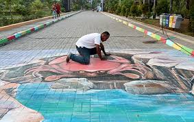Lukisan 3d di jalan unik. Terkeren 30 Foto Lukisan 3d Di Jalan Koleksi Rial