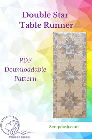 This Is A 24 X 60 Tablerunner Easily Made Using A Tri Recs Ruler Downloadable For Only 99 Quilted Table Runners Patterns Table Runners Quilted Table Runners