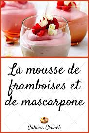 Mousse Aux Framboises Au Mascarpone La Recette Facile En 2020 Recette A Base De Mascarpone Mousse Framboise Recette Dessert Facile