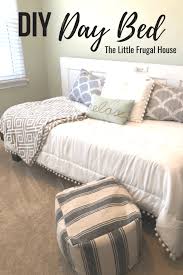 The project features instructions for building a basic daybed that can be used both indoor and outdoor. Diy Day Bed On A Budget The Little Frugal House