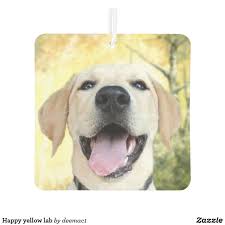 Happy Yellow Lab Air Freshener Zazzle Com Yellow Labrador Retriever Lab Dogs Dog Face