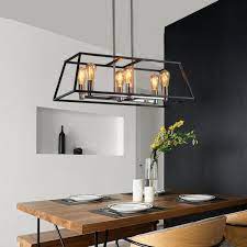 Spitzer 6 Lights Black Pendant 409506 The Home Depot Black Pendant Light Lights Black Pendant