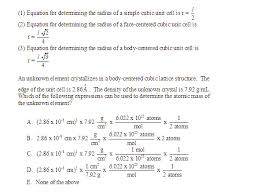 Mar 01, 1990 · find more information about crossref citation counts. Oneclass Equation For Determining The Radius Of A Simple Cubic Unit Ceil Is R L 2 Equation For Det