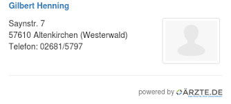 Gilbert Henning in 57610 Altenkirchen (Westerwald) Zahnarzt