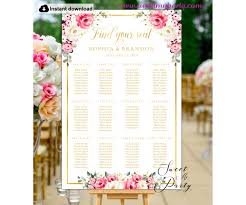 Ivory Red Roses Seating Chart Template Red Roses Wedding Seating Plan Template 146