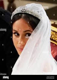 Meghan markle in st george's chapel at windsor castle during her wedding to  prince harry. hi-res stock photography and images