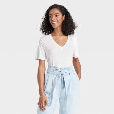 Women S Short Sleeve V Neck T Shirt A New Day Target