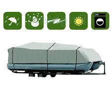 Shop quality pontoon covers from top rated manufactures like carver. Rockymranger 17 20 Ft And 21 24 Ft Pontoon Boat Cover Waterproof Fabric Fishing Ski Trailerable Ypt1g Pt1g Buy Online In Antigua And Barbuda At Antigua Desertcart Com Productid 121794620