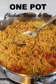 One Pot Veggie Chicken Rice Recipe Yummy Tummy Recipe Chicken Rice Recipes Chicken Rice Rice Recipes