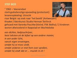 Stef bos groeide op in zijn geboorteplaats veenendaal. Parel Iv Stef Bos Ppt Video Online Download
